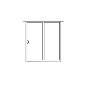 Studio options - glass sliding door
