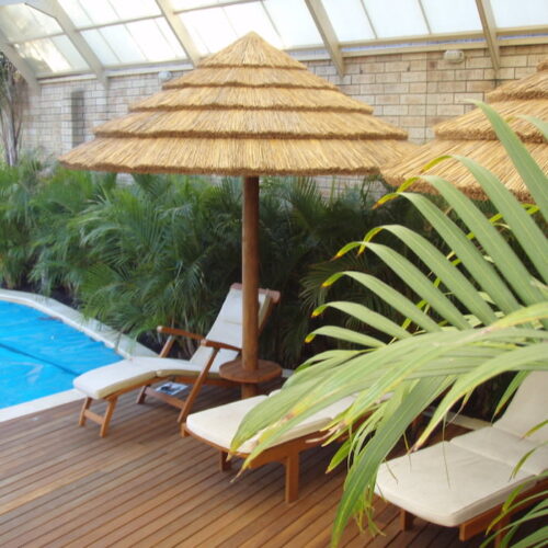african thatch - circular umbrella