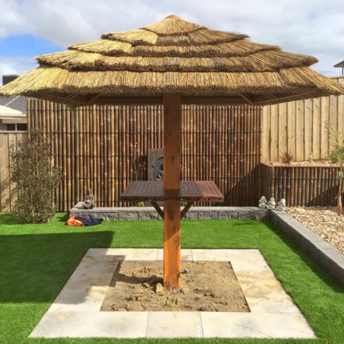 african thatch - square umbrella