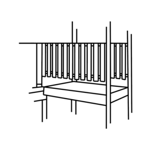 cubby house attachment - combo bridge