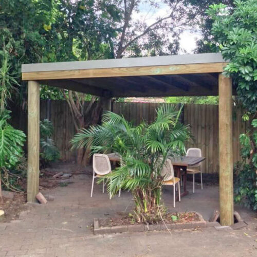 Flat roof pergola - 3m x 4m